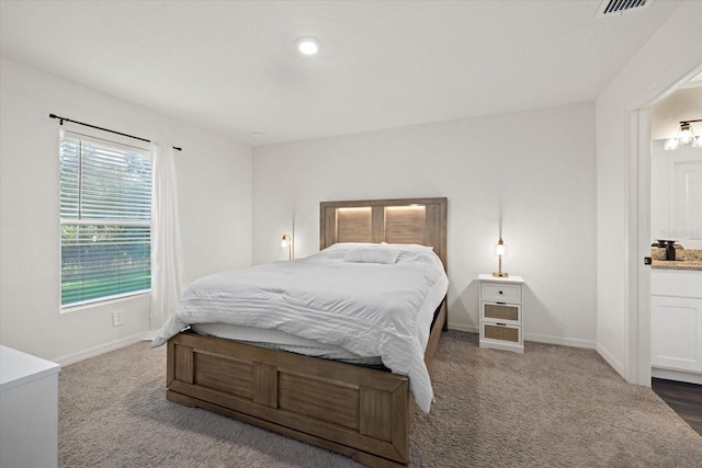 view of carpeted bedroom