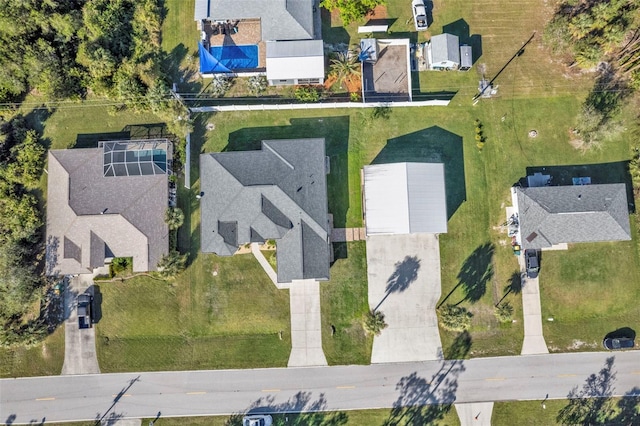 drone / aerial view featuring a residential view