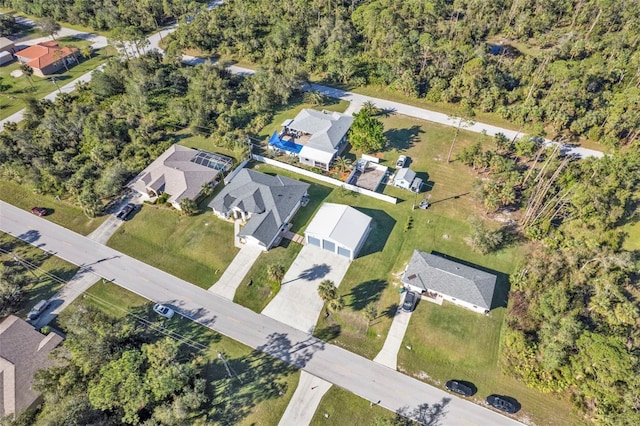 drone / aerial view featuring a residential view