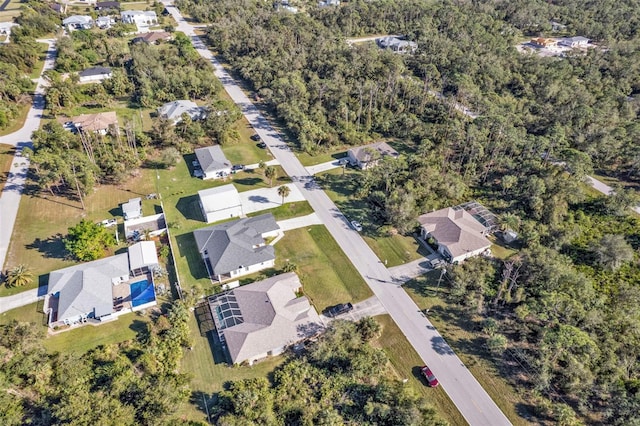 aerial view with a residential view