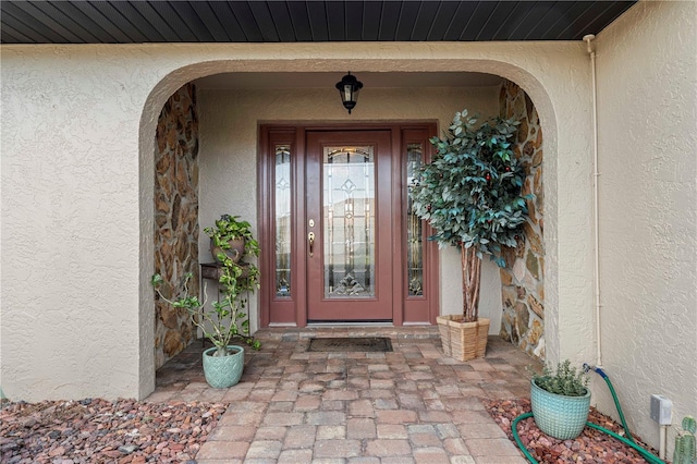 view of doorway to property