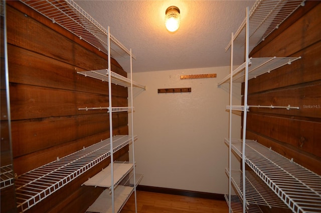 spacious closet with hardwood / wood-style floors