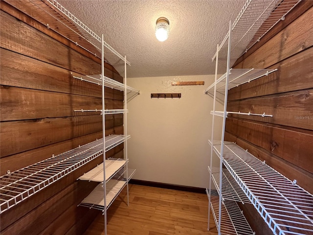 spacious closet with hardwood / wood-style floors