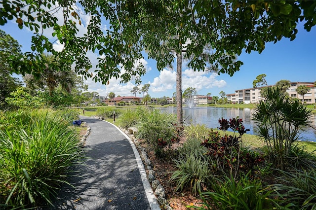 view of home's community featuring a water view