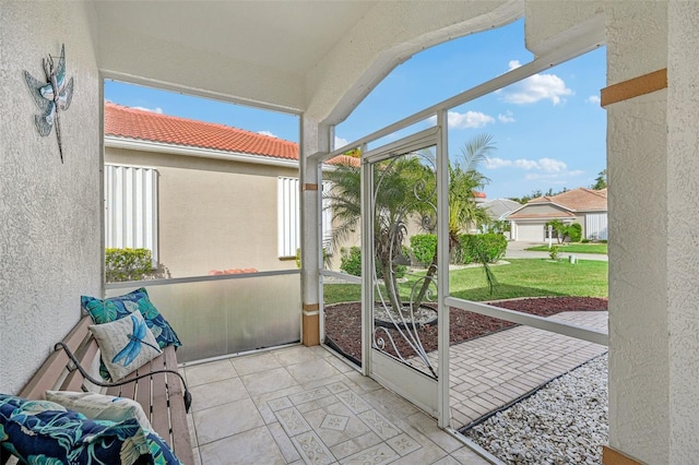 view of sunroom