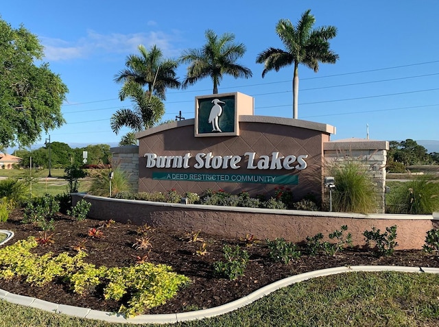 view of community sign