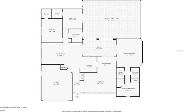 167 Mocha Ct, Punta Gorda, FL 33983 - floor plan / room layout