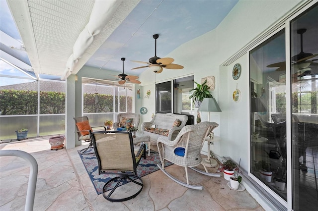 view of sunroom