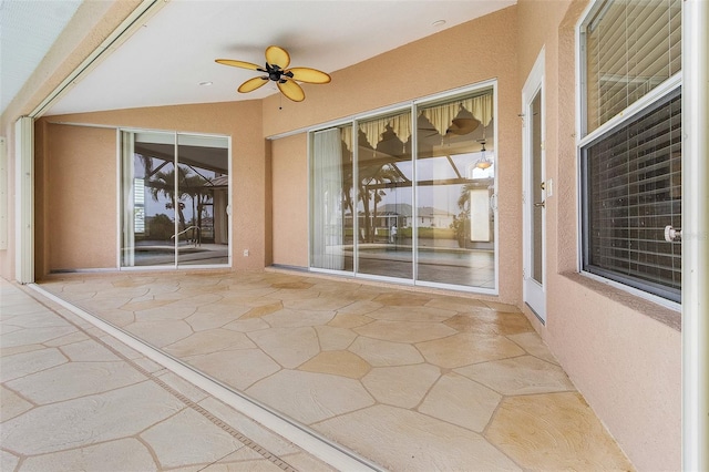 view of patio / terrace with ceiling fan