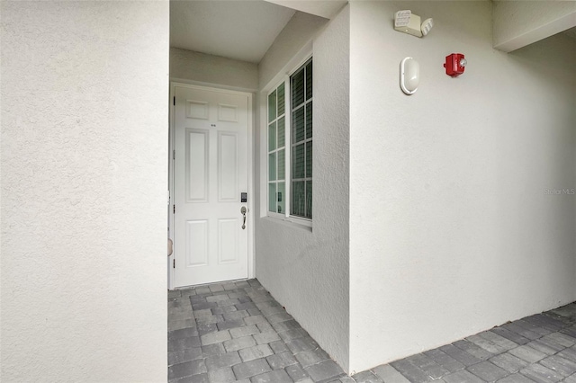 view of doorway to property