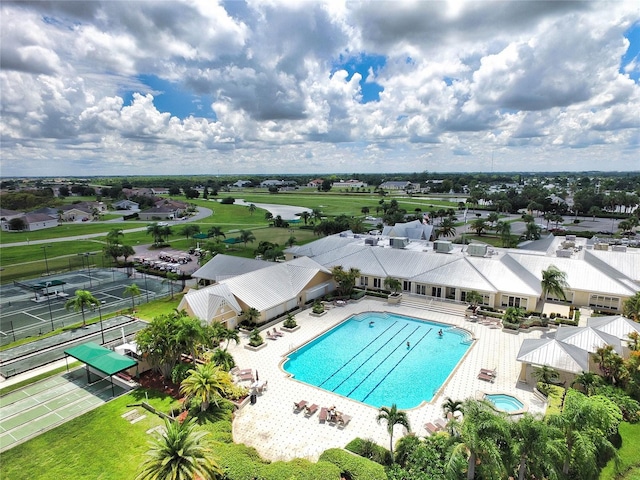 birds eye view of property