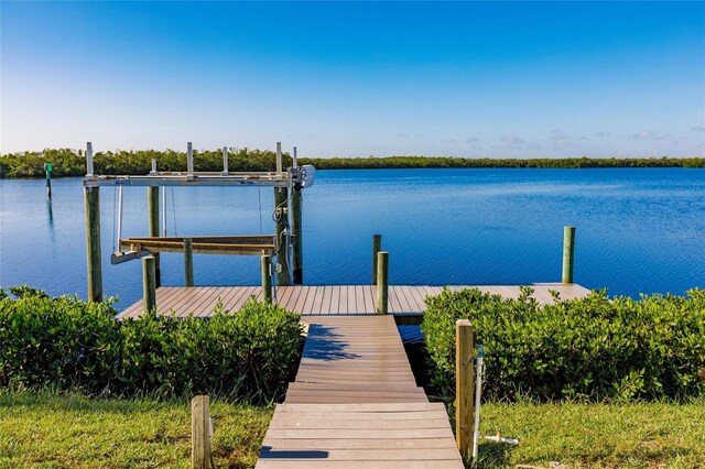 17183 Ohara Dr, Port Charlotte, FL 33948 - dock with a water view and boat lift