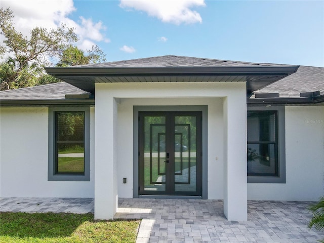 entrance to property with french doors