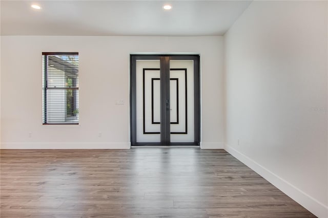 entryway featuring light hardwood / wood-style flooring