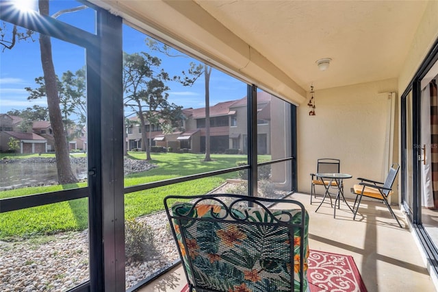 view of sunroom