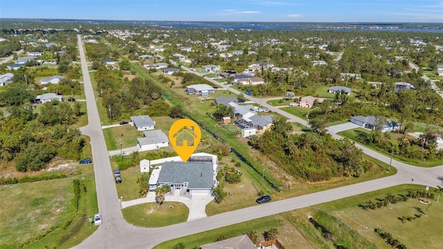 5198 White Ave, Port Charlotte, FL 33981 - aerial view of property and surrounding area with nearby suburban area