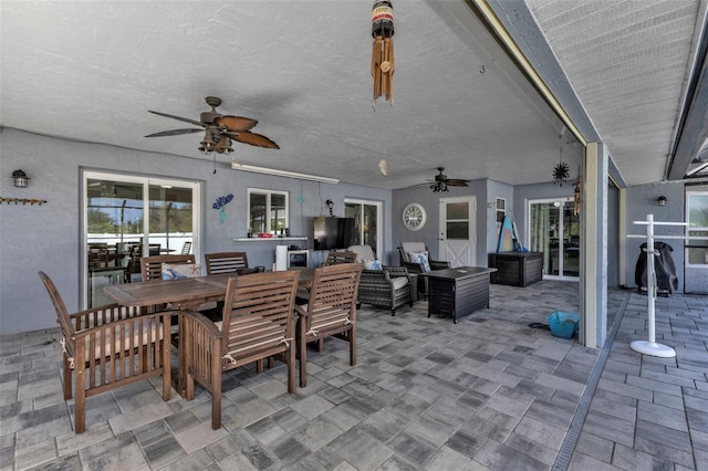 5198 White Ave, Port Charlotte, FL 33981 - view of patio / terrace featuring ceiling fan and outdoor dining area