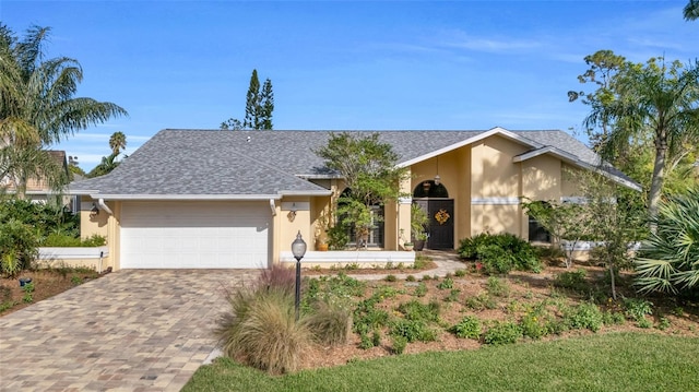 ranch-style house with a garage