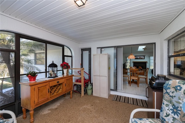 view of sunroom