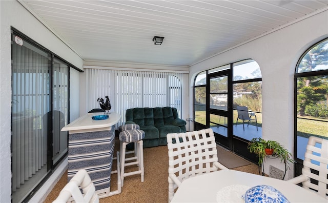 view of sunroom