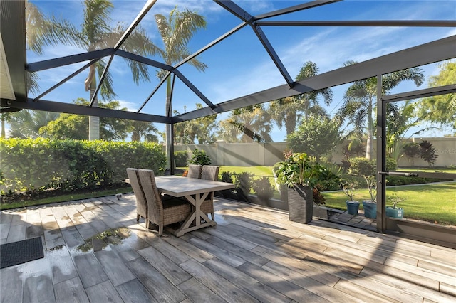 deck featuring a lanai