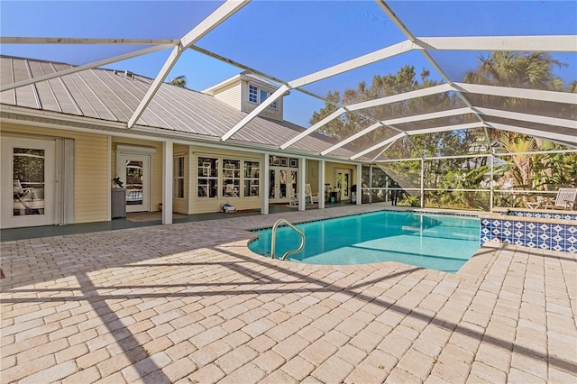 12510 Coconut Creek Ct, Fort Myers, FL 33908 - outdoor pool with a patio and a lanai
