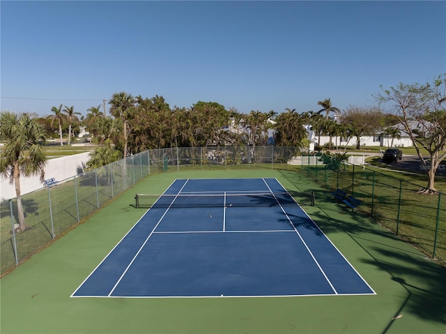 12510 Coconut Creek Ct, Fort Myers, FL 33908 - view of tennis court featuring fence