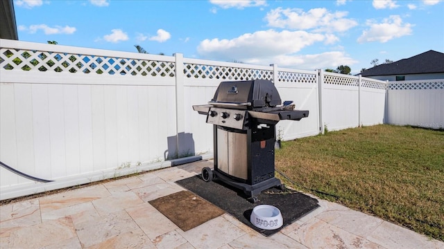 exterior space featuring grilling area