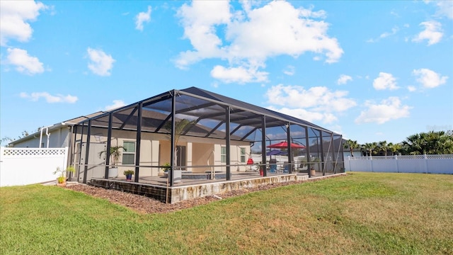 exterior space with a lanai