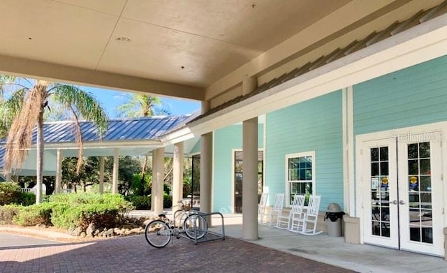 view of patio with french doors