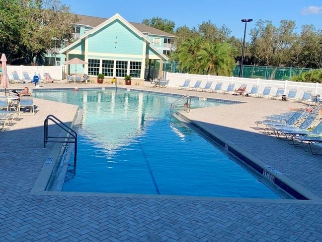 view of pool with a patio area