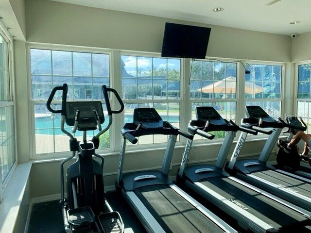 view of exercise room