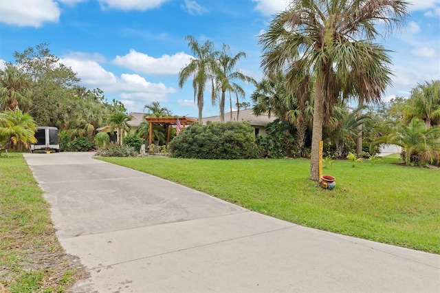 view of front of home with a front yard