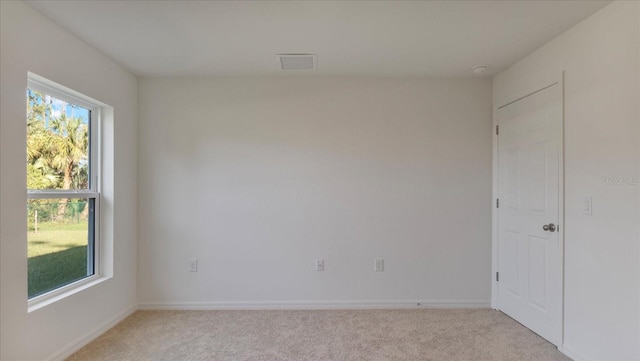 carpeted empty room with a wealth of natural light