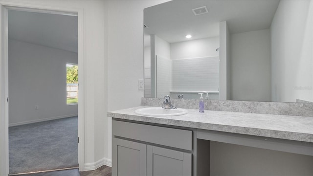 bathroom with vanity