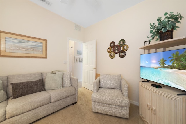 view of carpeted living room