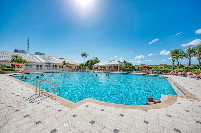 view of pool with a patio