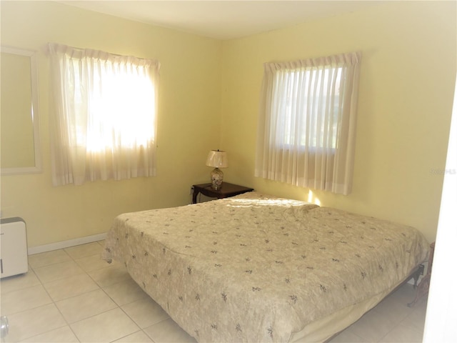 view of tiled bedroom