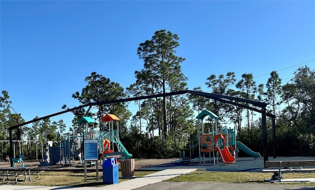 view of jungle gym