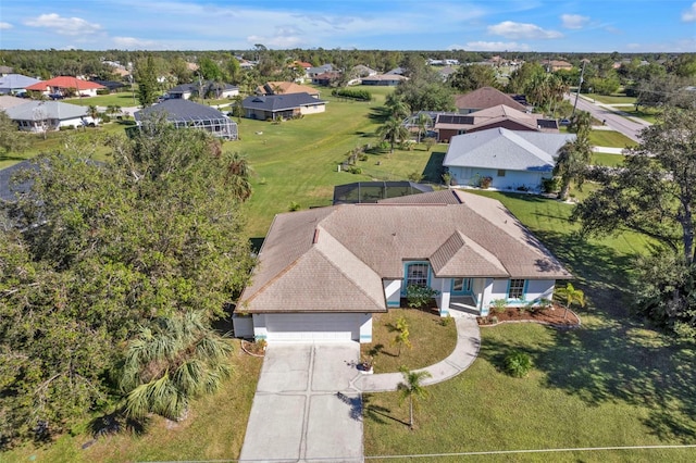 aerial view featuring a residential view