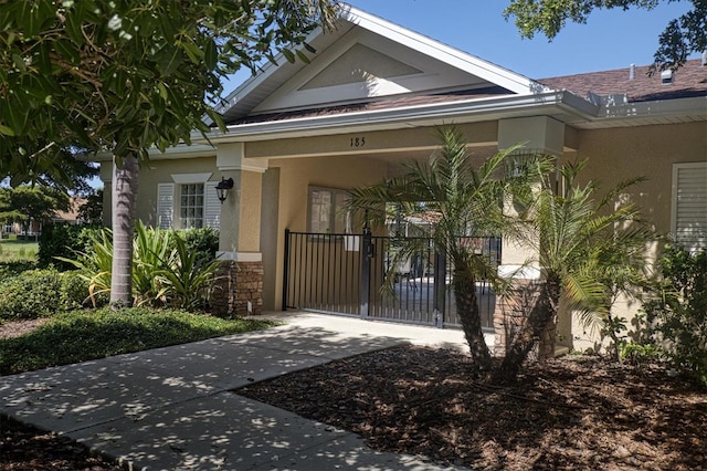 view of front of property with a porch