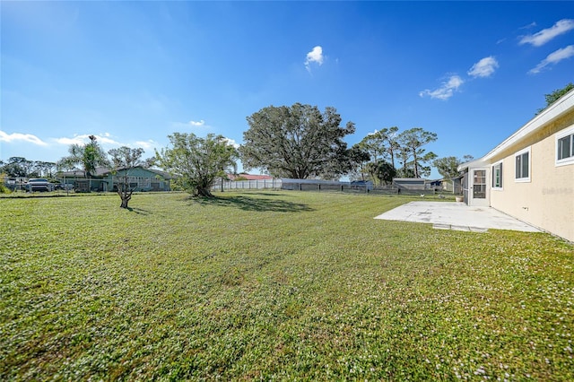 view of yard with a patio