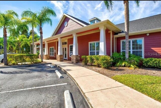 view of front of property with a porch