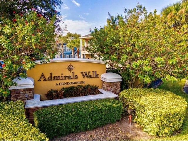 view of community sign