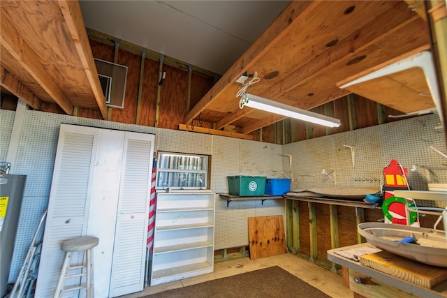 kitchen featuring water heater