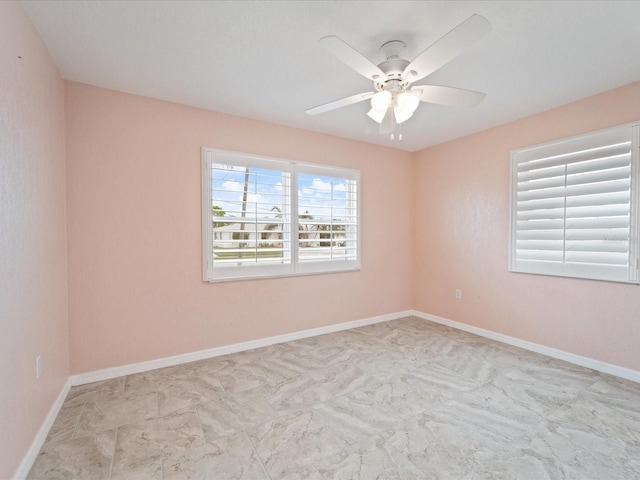 empty room with ceiling fan