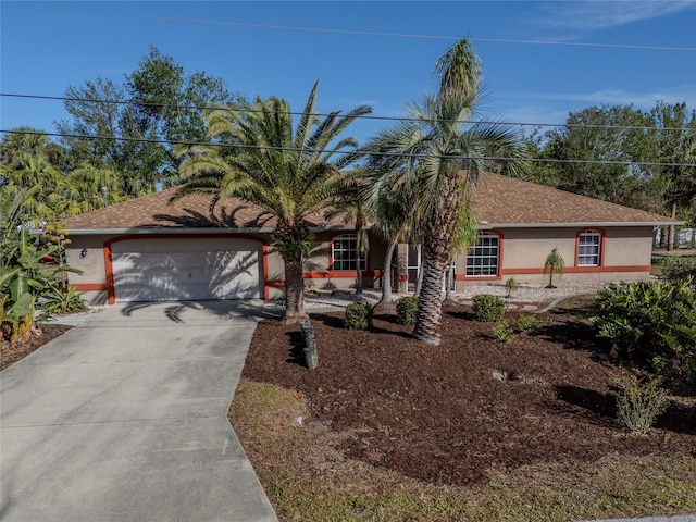 ranch-style house with a garage