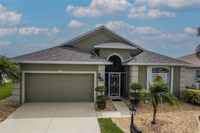 ranch-style house with a garage