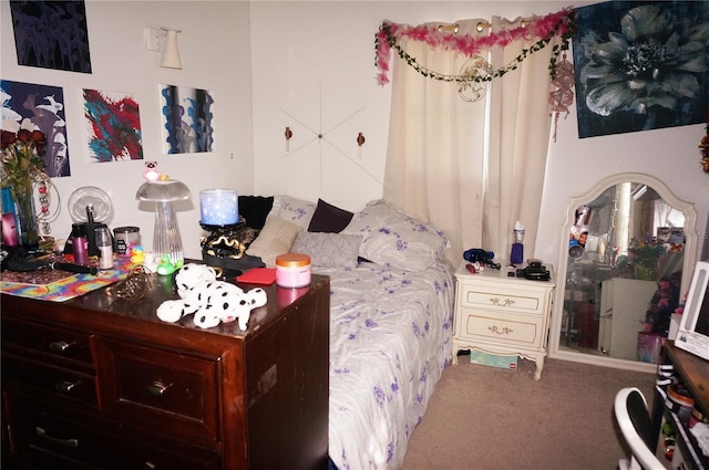 bedroom with carpet floors