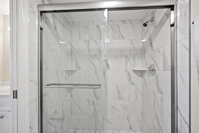 bathroom with an enclosed shower